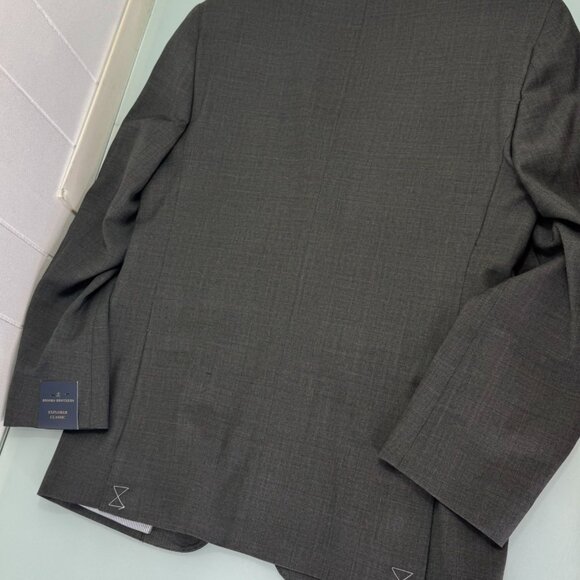 Brooks Brothers Explorer Classic Blazer Jacket 38R Brown Glen Plaid Sport Coat - Picture 7 of 14